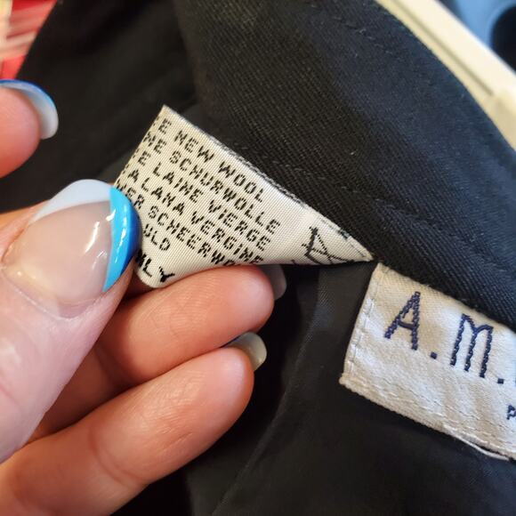 Vintage A.M. Beretta Paris Pencil Skirt Size 4 Black Light Wool Career Office - Picture 7 of 11